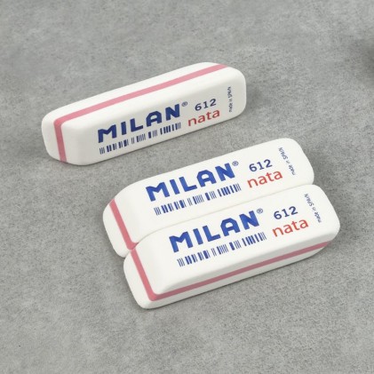 Milan CPM612 gomma per cancellare Plastica Bianco 12 pz