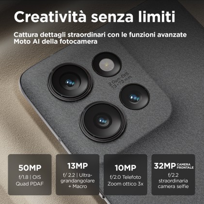 Motorola edge 50 16,9 cm (6.67") Doppia SIM Android 14 5G USB tipo-C 12 GB 512 GB 5000 mAh Grigio