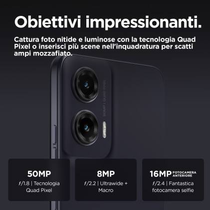 Motorola moto G35 5G 17,1 cm (6.72") Doppia SIM Android 14 USB tipo-C 8 GB 256 GB 5000 mAh Nero