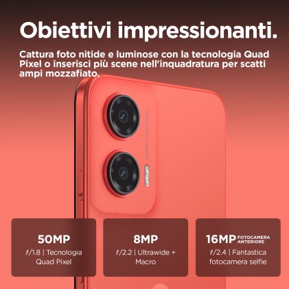 Motorola moto G35 5G 17,1 cm (6.72") Doppia SIM Android 14 USB tipo-C 8 GB 256 GB 5000 mAh Rosso