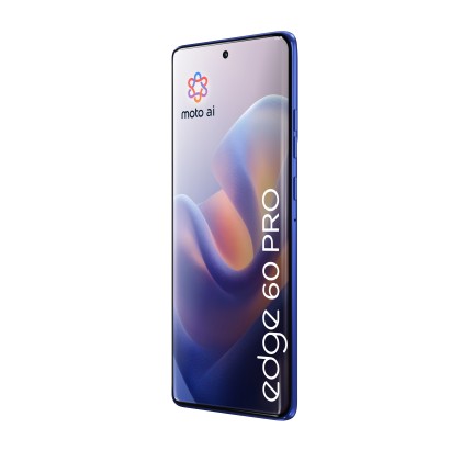 Motorola edge 60 pro con Moto AI (12/512GB, Fotocamera 50+50+10MP, selfie 50MP, Display 6.67" pOLED 120Hz, MediaTek Dimensity 8350, batteria 6000mAh, ricarica 90W, Android 15), PANTONE Dazzling Blue