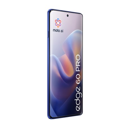 Motorola edge 60 pro con Moto AI (12/512GB, Fotocamera 50+50+10MP, selfie 50MP, Display 6.67" pOLED 120Hz, MediaTek Dimensity 8350, batteria 6000mAh, ricarica 90W, Android 15), PANTONE Dazzling Blue