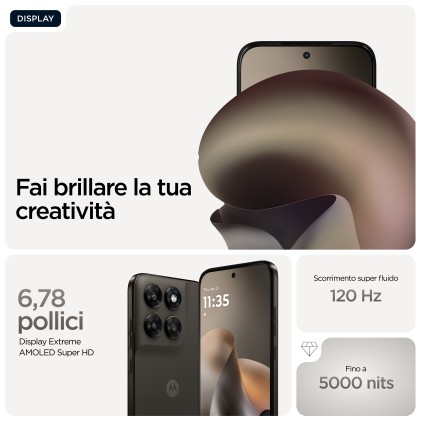 Motorola moto g77 Camera 108MP Dual SIM ibrida Android 16.0 5G USB tipo-C 8 GB 256 GB 5200 mAh Nero