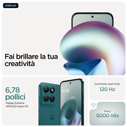 Motorola moto g77 Camera 108MP Dual SIM ibrida Android 16.0 5G USB tipo-C 8 GB 256 GB 5200 mAh Verde