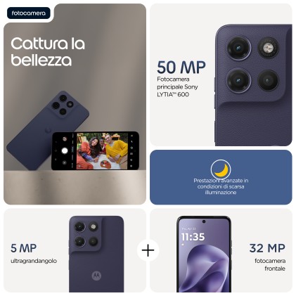 Motorola moto g17 power 17,1 cm (6.72") Dual SIM ibrida Android 15 USB tipo-C 4 GB 256 GB 6000 mAh Viola