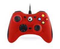 Nacon Controller Wired Per Pc Con Pulsante Home Compatibile Con Tutti I Giochi Per Pc E Con Windows Xp/Vista/7/8/10 - Red