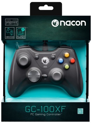 Nacon Controller Wired Per Pc Con Pulsante Home Compatibile Con Tutti I Giochi Per Pc E Con Windows Xp/Vista/7/8/10 - Black