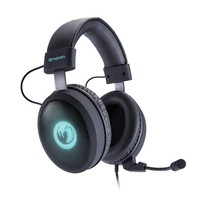 Nacon Cuffie Headset Gaming Con Microfono Removibile, Usb 2,5Mt, Logo Luminoso, Pc-Ps4