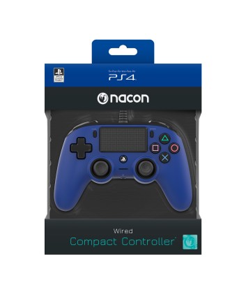 Nacon Compact Controller Con Cavo Per Playstation 4 Blue (Pc Compatibile)