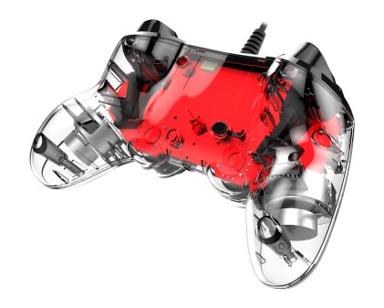 Nacon Compact Controller Luminoso Con Cavo Per Playstation 4 Red (Pc Compatibile)