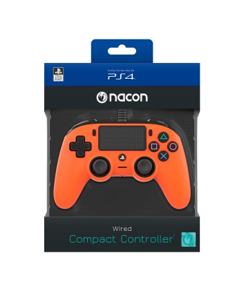 Nacon Compact Controller Con Cavo Per Playstation 4 Arancio (Pc Compatibile)