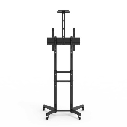 Staffa  Pavimento Tv Fino 600X400 Npf10313 Load 50Kg Con Ruote