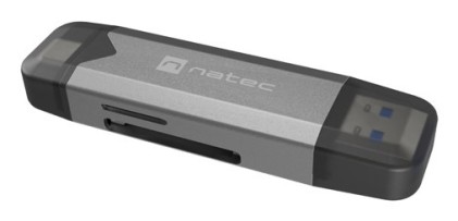 NATEC NCZ-2262 lettore di schede USB 3.1 Interno Nero, Grigio scuro