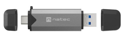 NATEC NCZ-2262 lettore di schede USB 3.1 Interno Nero, Grigio scuro