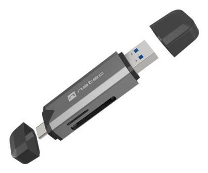 NATEC NCZ-2262 lettore di schede USB 3.1 Interno Nero, Grigio scuro