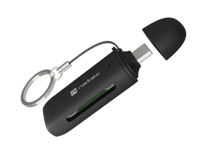 NATEC SCARAB C lettore di schede USB 3.2 Gen 1 (3.1 Gen 1) Type-C Nero