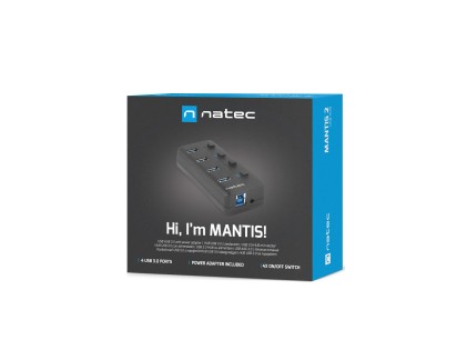 NATEC MANTIS USB 2.0 Type-B 5000 Mbit/s Nero