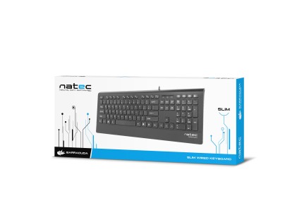 NATEC Barracuda tastiera Universale USB QWERTY Spagnolo Nero