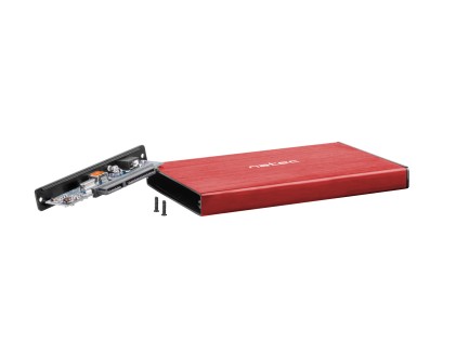 NATEC Rhino GO Box esterno HDD/SSD Rosso 2.5"