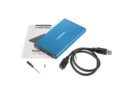 NATEC Rhino GO Box esterno HDD/SSD Blu 2.5"