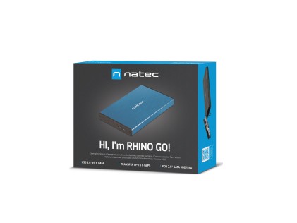 NATEC Rhino GO Box esterno HDD/SSD Blu 2.5"