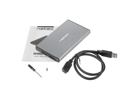 NATEC Rhino GO Box esterno HDD/SSD Grigio 2.5"