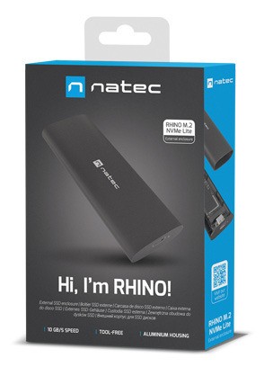NATEC NKZ-2286 contenitore di unit&agrave; di archiviazione Box esterno SSD Nero M.2
