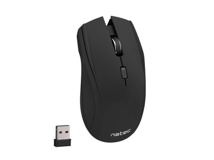 NATEC NMY-0589 Natec wireless optical silent mouse BLACKBIRD (1600DPI/nano rec./2,4GHz)