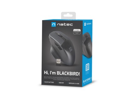 NATEC BlackBird 2 mouse Ufficio Ambidestro RF Wireless IR LED 1600 DPI