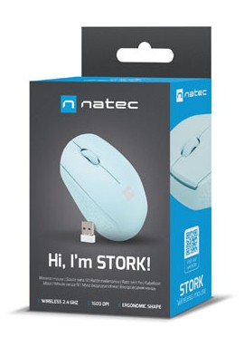 NATEC STORK mouse Casa Ambidestro Bluetooth + USB Type-A Ottico 1600 DPI