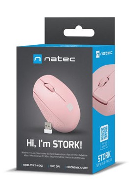 NATEC STORK mouse Casa Ambidestro Bluetooth + USB Type-A Ottico 1600 DPI