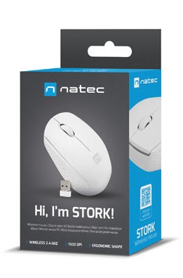 NATEC STORK mouse Casa Ambidestro RF Wireless + USB Type-A Ottico 1600 DPI