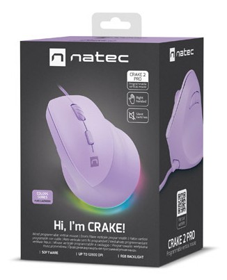 NATEC Crake 2 Pro mouse Universale Mano destra USB tipo A Ottico 12800 DPI