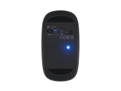 Mouse ottico wireless Natec Lark - Bluetooth + 2,4 GHz - 4000 dpi - 9 pulsanti - Sensore Blue Sense - Colore antracite