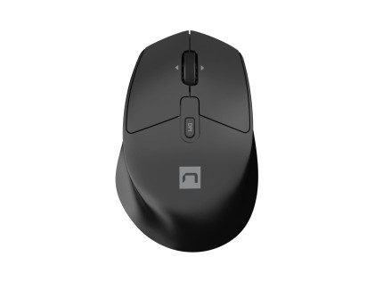 Mouse ottico wireless Natec Kite - Bluetooth e 2,4 GHz - Adattatore USB - 9 pulsanti - Nero