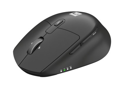 Mouse ottico wireless Natec Kite - Bluetooth e 2,4 GHz - Adattatore USB - 9 pulsanti - Nero