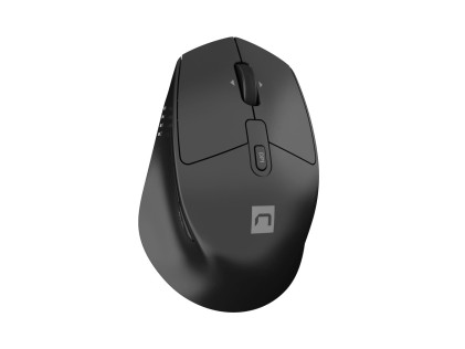 Mouse ottico wireless Natec Kite - Bluetooth e 2,4 GHz - Adattatore USB - 9 pulsanti - Nero