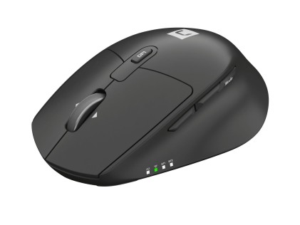 Mouse ottico wireless Natec Kite - Bluetooth e 2,4 GHz - Adattatore USB - 9 pulsanti - Nero