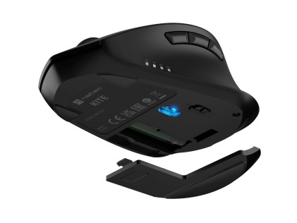 Mouse ottico wireless Natec Kite - Bluetooth e 2,4 GHz - Adattatore USB - 9 pulsanti - Nero