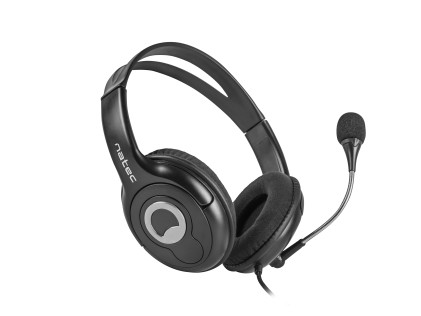 NATEC Bear 2 Auricolare Cablato A Padiglione Nero
