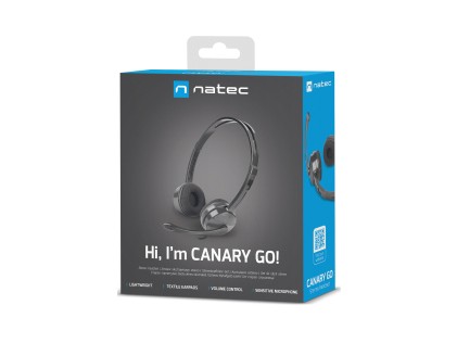 NATEC Canary Go Auricolare Cablato A Padiglione Ufficio Nero