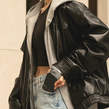 Power Bank 5000Mah Qi2 Classic Bk Usb-C  Native Union Magsafe Black