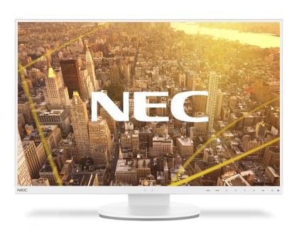 NEC MultiSync EA245WMi-2 white 24inch LCD monitor with LED backlight IPS panel 1920x1200 DVI-I HDMI DP 150mm height adjustable