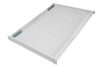 Ripiano Per Armadi Rack 19&#34; Estensione Variabile 700-900 Mm Con 4 Agganci Colore Grigio