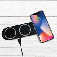 Stazione Ricarica Per Smartphone Con 3 Postazioni Wireless + 2 Porte Usb 2,1A