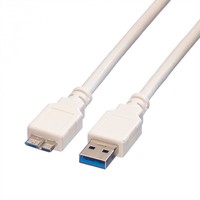 CAVO USB 3.0 CONNETTORI USB A - MICRO USB "B" MT. 0,8 COLORE BIANCO