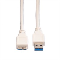 CAVO USB 3.0 CONNETTORI USB A - MICRO USB "B" MT. 0,8 COLORE BIANCO