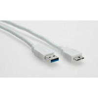 CAVO USB 3.0 CONNETTORI USB A - MICRO USB "B" MT. 0,8 COLORE BIANCO