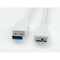 CAVO USB 3.0 CONNETTORI USB A - MICRO USB "B" MT. 0,8 COLORE BIANCO