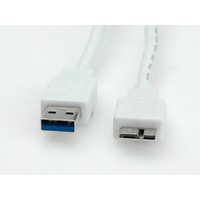 Cavo Usb 3.0 Connettori Usb A - Micro Usb "B" Mt. 3 Colore Bianco